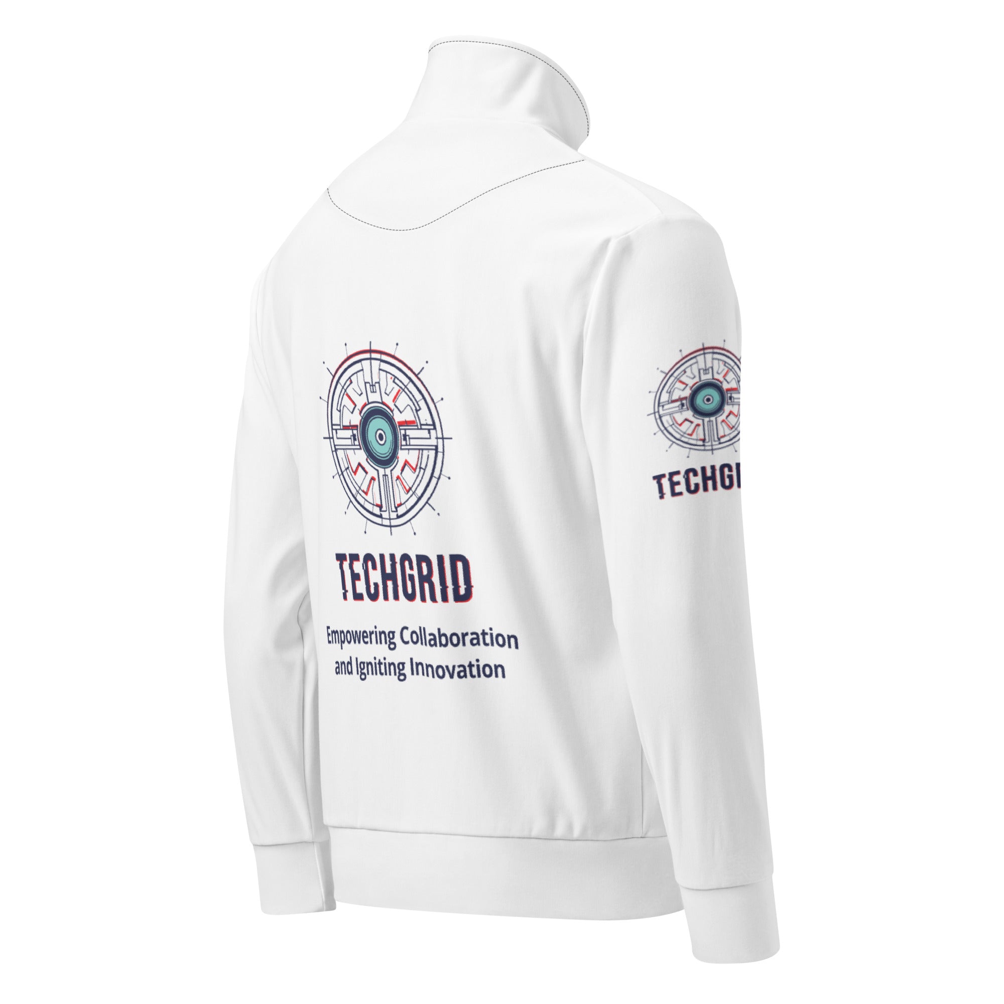 Unisex Full Zip White Jacket | TechGrid – Hexagon United